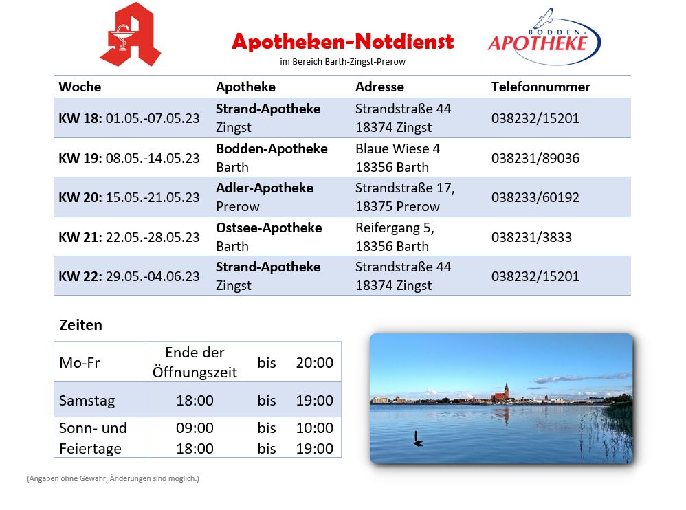 Notdienst KW 13 17 23 2